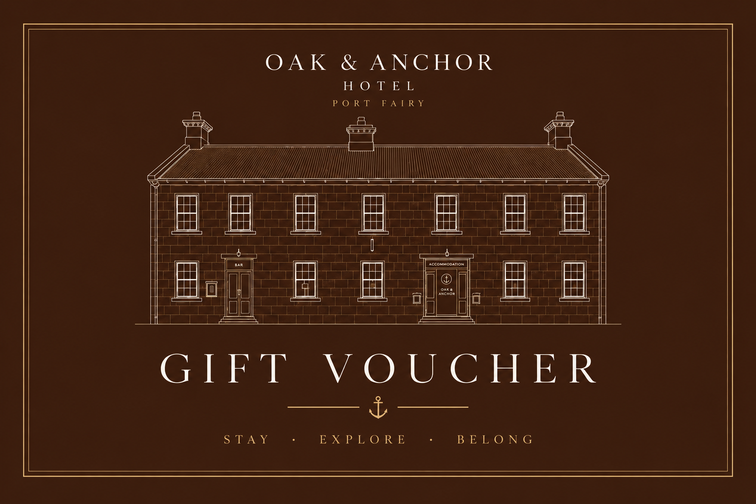 Oak & Anchor Hotel gift voucher